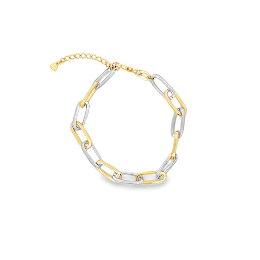 Two Toned 7mm Paperclip Chain (F171A/I82A)