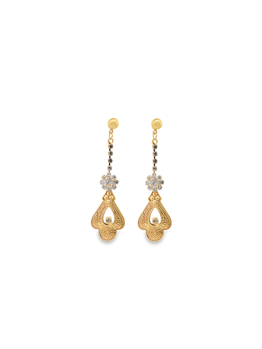 CZ Maang Tikka Drop Earrings