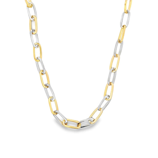 Two Toned 7mm  Paperclip Chain (F171A/I82A)